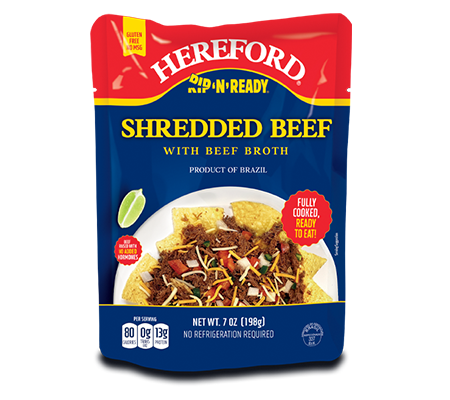 Image for 7oz. Hereford Rip 'N' Ready Shredded Beef with Broth