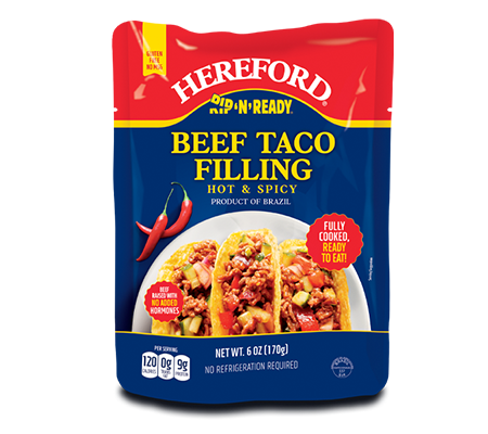 Image for 6oz. Hereford Rip 'N' Ready Hot & Spicy Beef Taco Filling